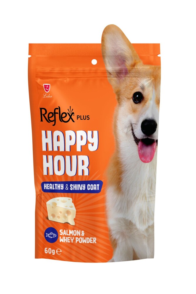Reflex Plus Happy Hour Sağlıklı Ve Parlak Tüyler İçin Destekleyici Köpek Ödül Maması 60 GR | SRC: Barcode: 8698995034340